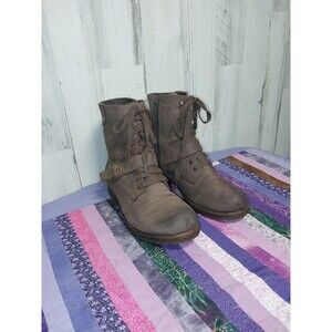 Tara M Teagan Rustic Moto Casual  Boots Brown  Women's Size US 10